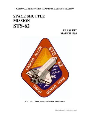 Space Shuttle Mission Sts-62 Press Kit March 1994