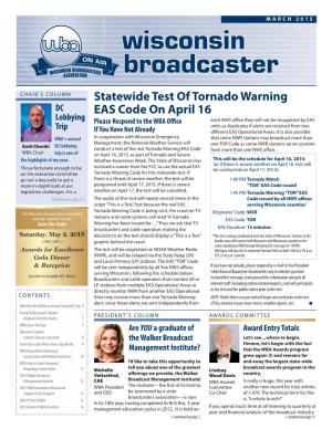 Wisconsin Broadcaster WBA March 2015