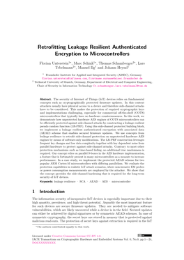Retrofitting Leakage Resilient Authenticated Encryption To