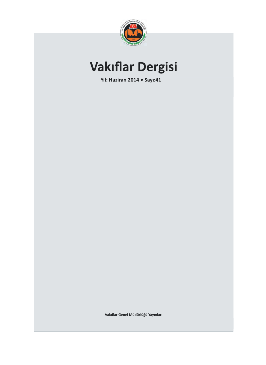 Vakıflar Dergisi