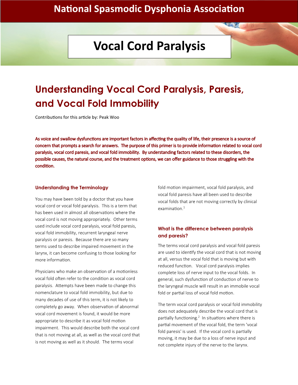 Understanding Vocal Cord Paralysis Paresis And Vocal Fold Immobility Docslib 0276