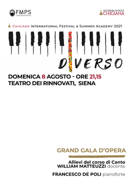 Grand Gala D'opera Domenica 8 Agosto
