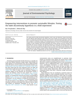 Testing the Habit Discontinuity Hypothesis in a Field Experiment