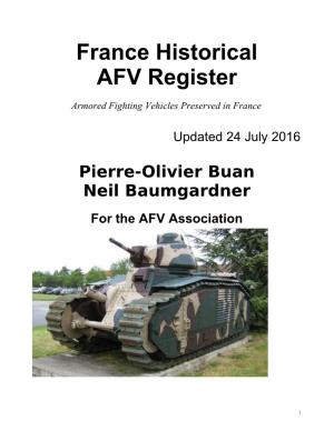France Historical AFV Register