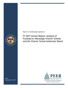 Analysis of Funding for Mississippi Charter Schools and the Charter School Authorizer Board
