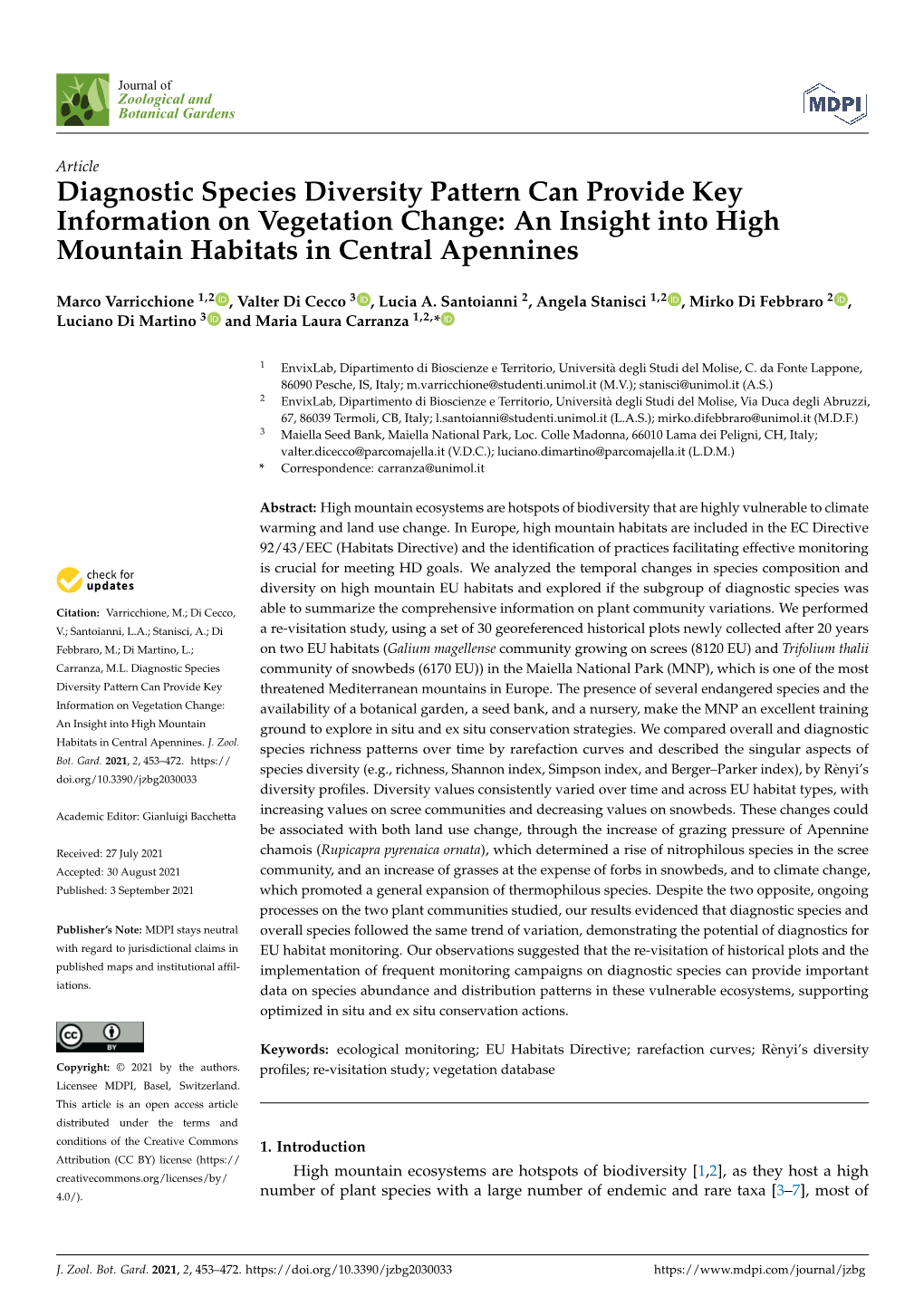 An Insight Into High Mountain Habitats in Central Apennines