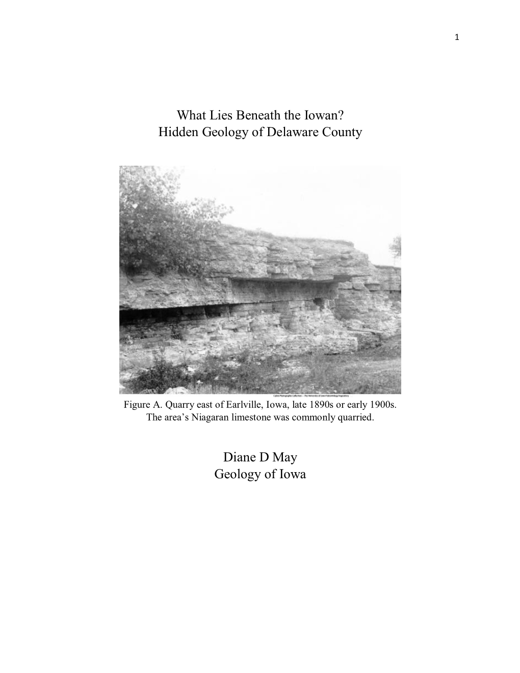 Diane D May Geology of Iowa