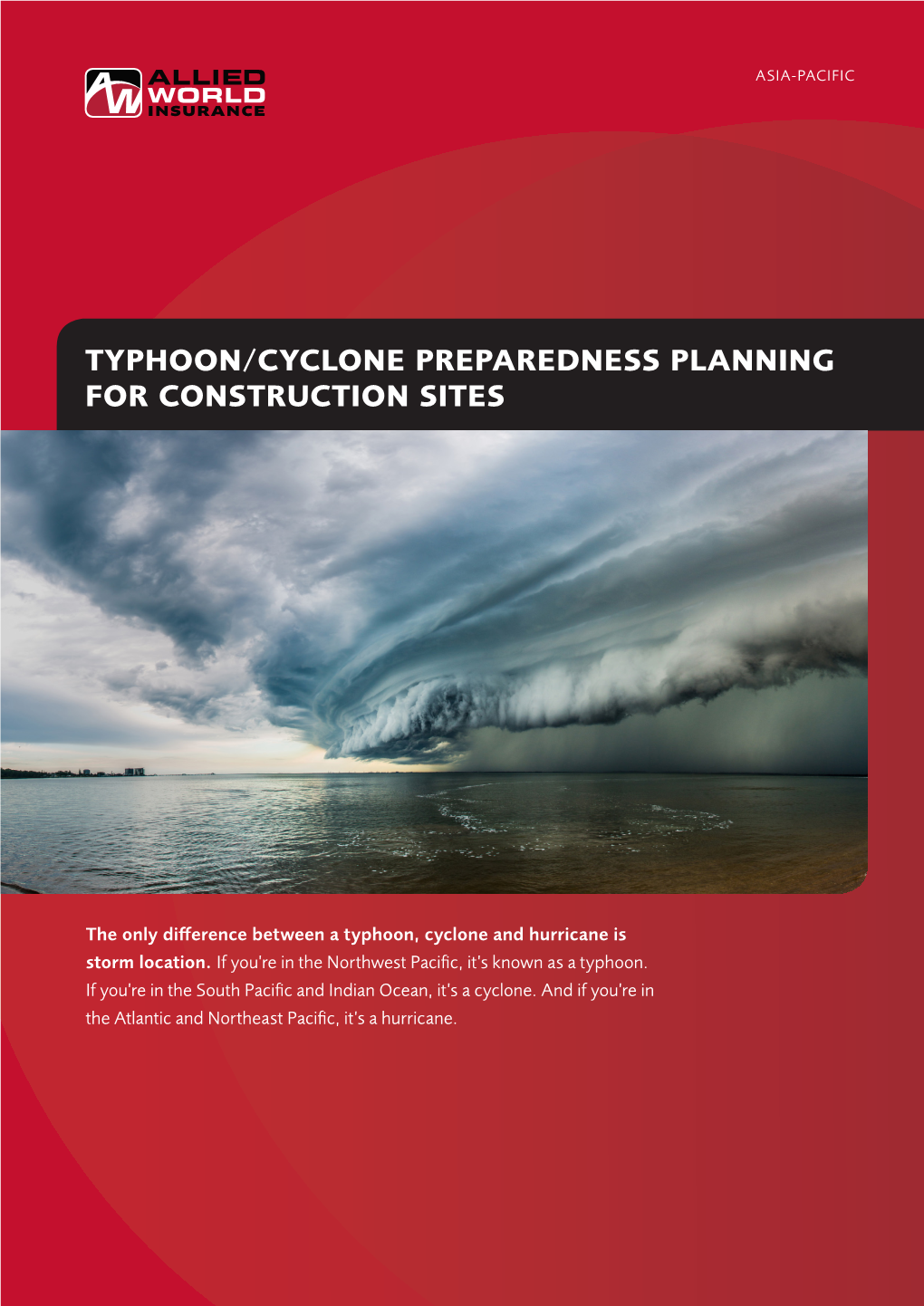 Typhoon/Cyclone Preparedness Planning for Construction Sites