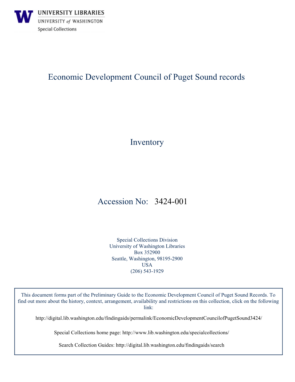 3424-001 Economic Development Council