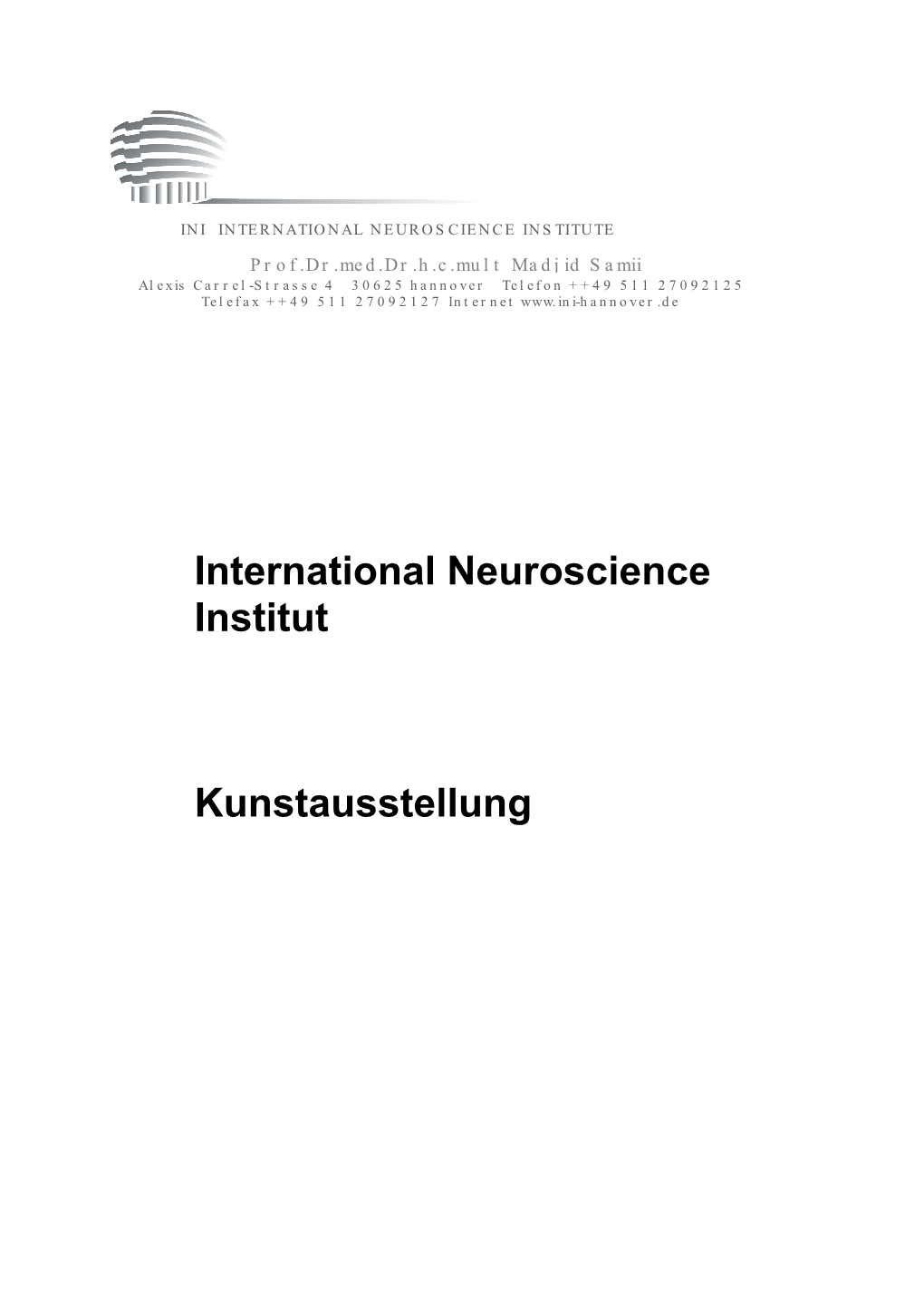 International Neuroscience Institut Kunstausstellung