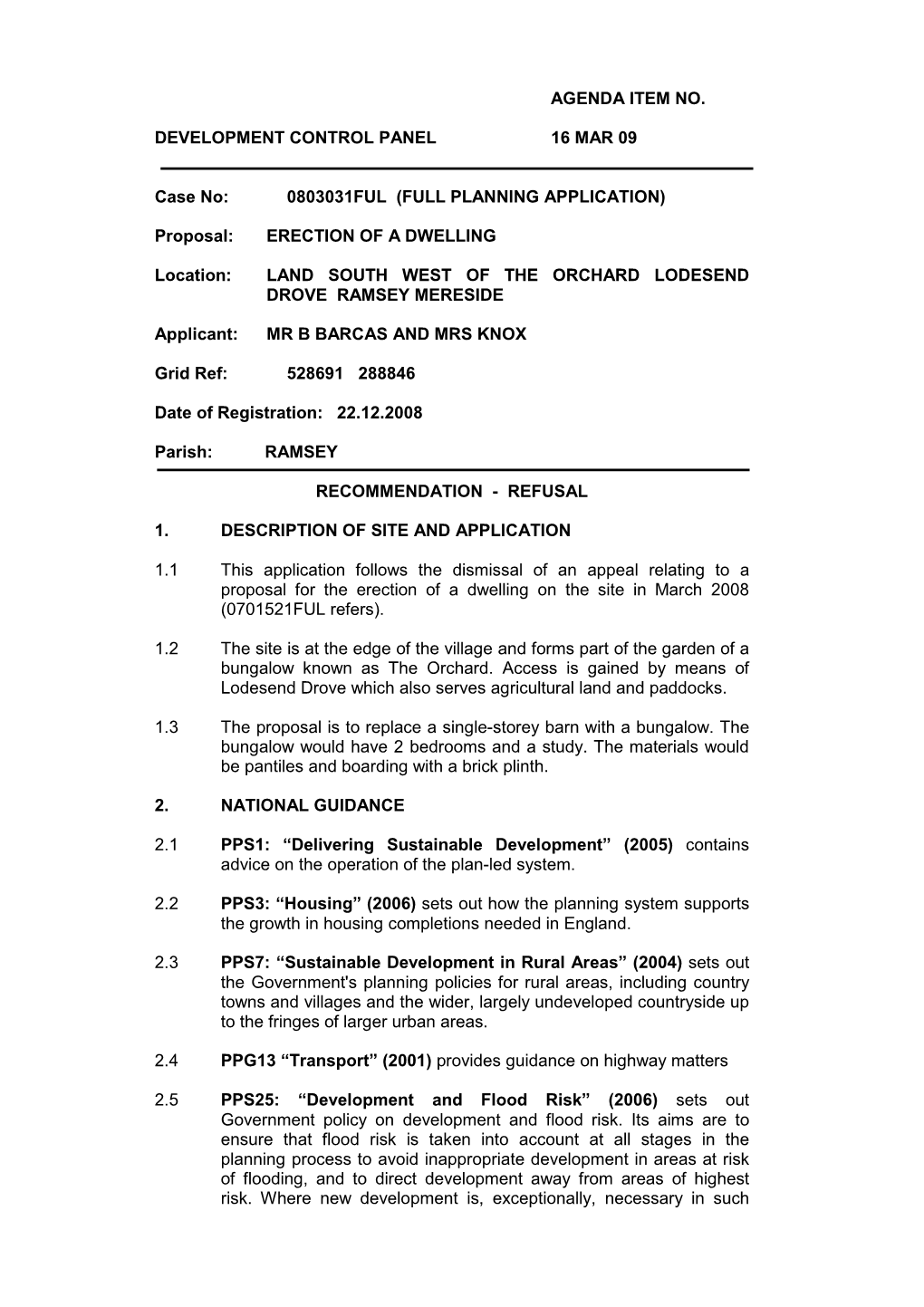 0803031Ful (Full Planning Application)