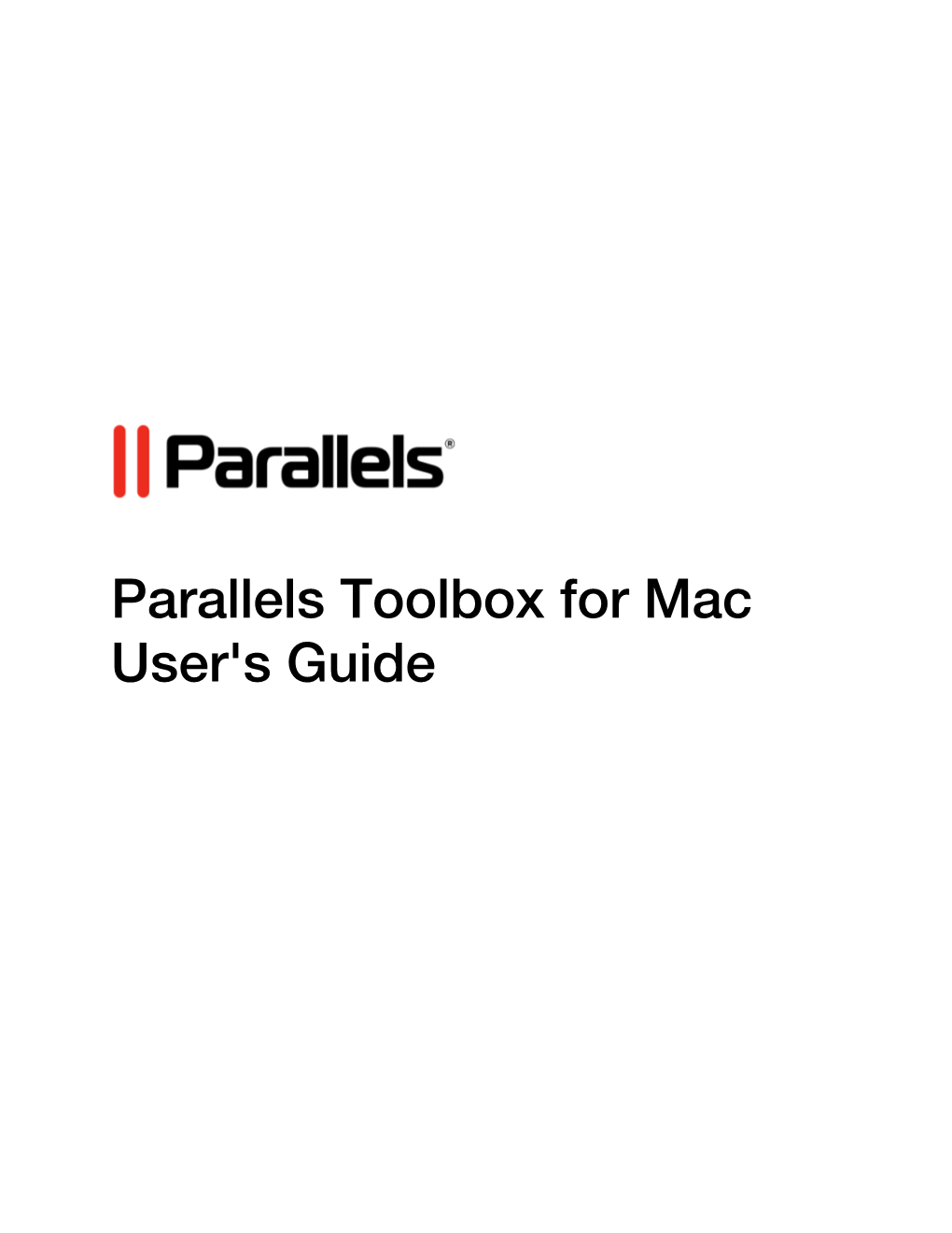 Parallels Toolbox for Mac User's Guide