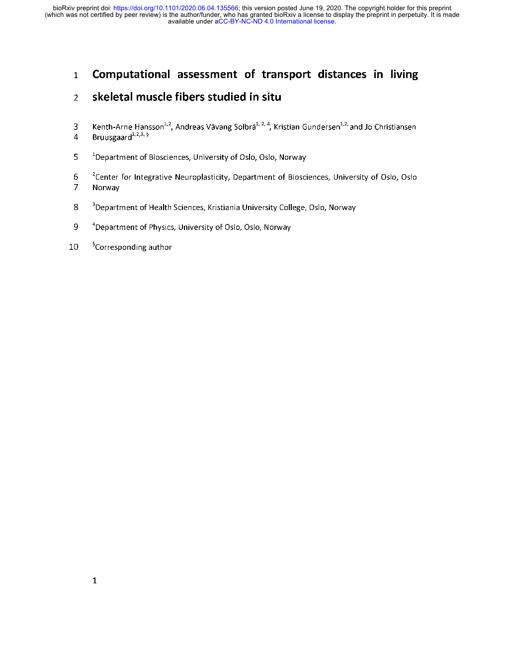 Computational Assessment of Transport Distances in Living Skeletal