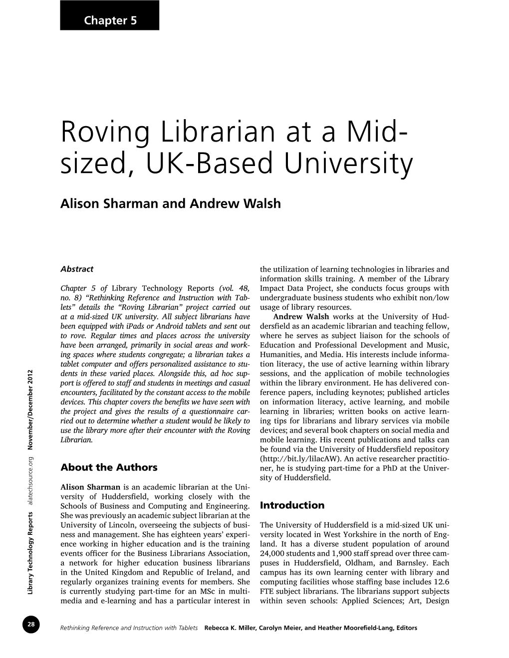 Roving Librarian at a Mid- Sized, UK-Based University