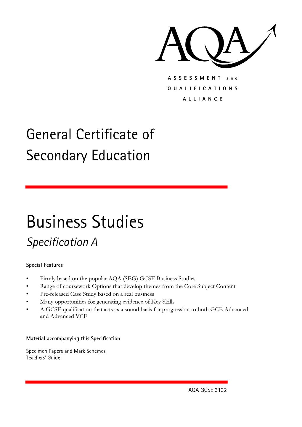 AQA GCSE Business Studies Specification A