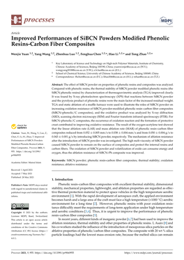 Improved Performances of Sibcn Powders Modified Phenolic Resins-Carbon Fiber Composites