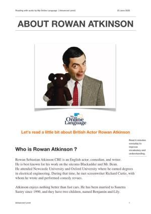 About Rowan Atkinson