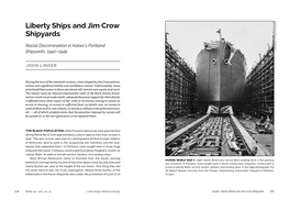 Liberty Ships and Jim Crow Shipyards