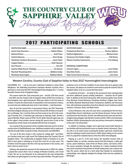 2017 Participating Schools Institution Name