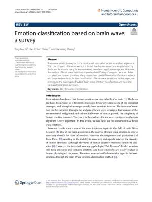 Emotion Classification Based on Brain Wave: a Survey