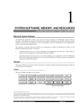 SYSTEM SOFTWARE, MEMORY, and RESOURCES Includes Demonstration Program Sysmemres