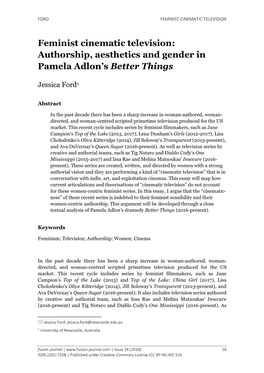 Authorship, Aesthetics and Gender in Pamela Adlon's Better Things