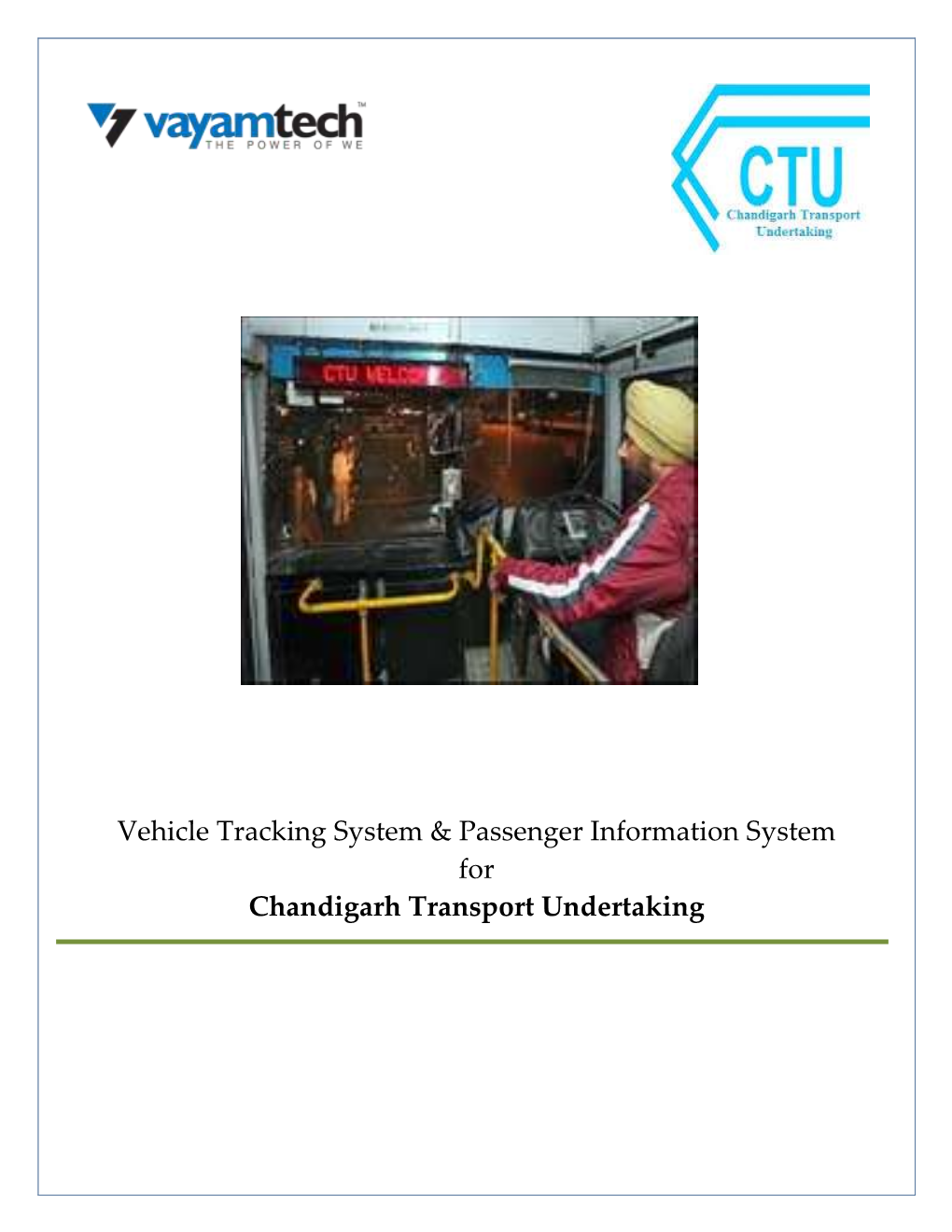 Vehicle Tracking System & Passenger Information System for Chandigarh