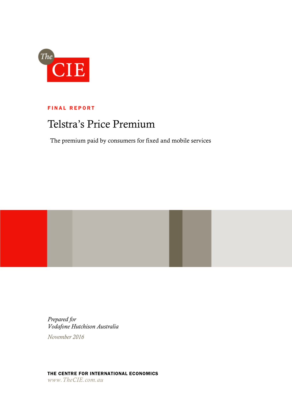 Telstra's Price Premium