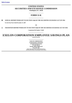 EXELON CORPORATION EMPLOYEE SAVINGS PLAN (Full Title of the Plan)