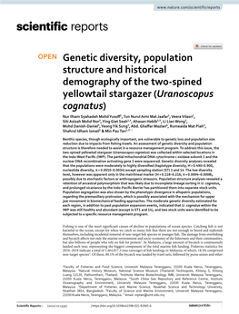 Genetic Diversity, Population Structure and Historical Demography