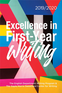 Excellence in First-Year Writing 2019/2020