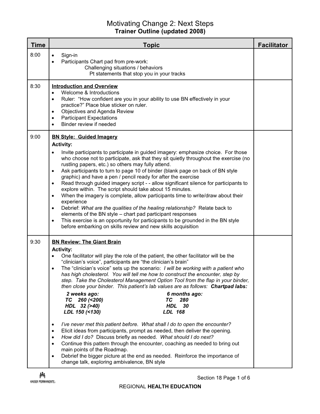 Motivating Change 2: Next Steps