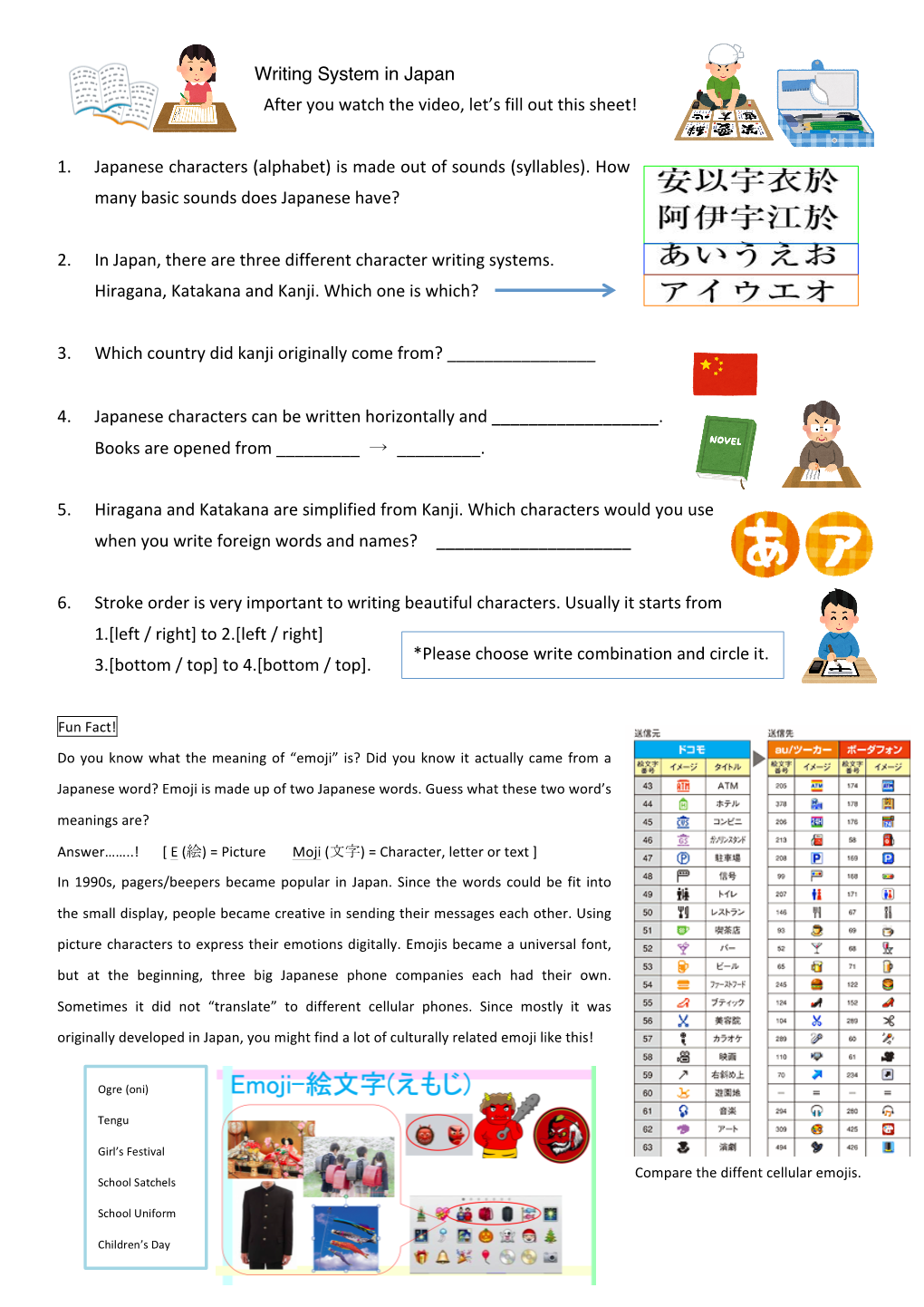 writing-system-in-japan-worksheet-docslib