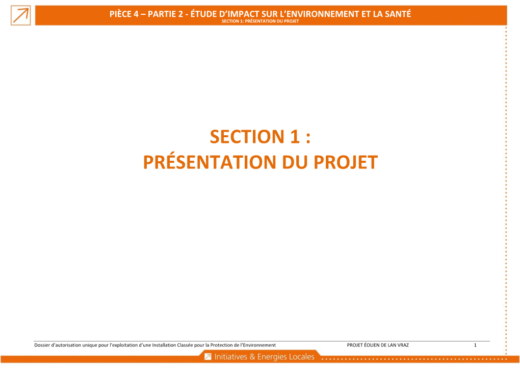 Section 1: Présentation Du Projet