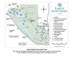 Self-Guided Naturalist Tour This Map and Attached Self-Guided Tour May Be Used for Free While at Earth Sanctuary