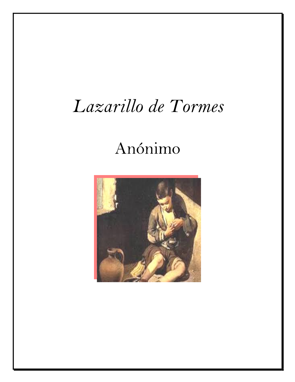 Lazarillo De Tormes