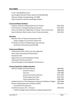 Lary-Opitz CV -2020