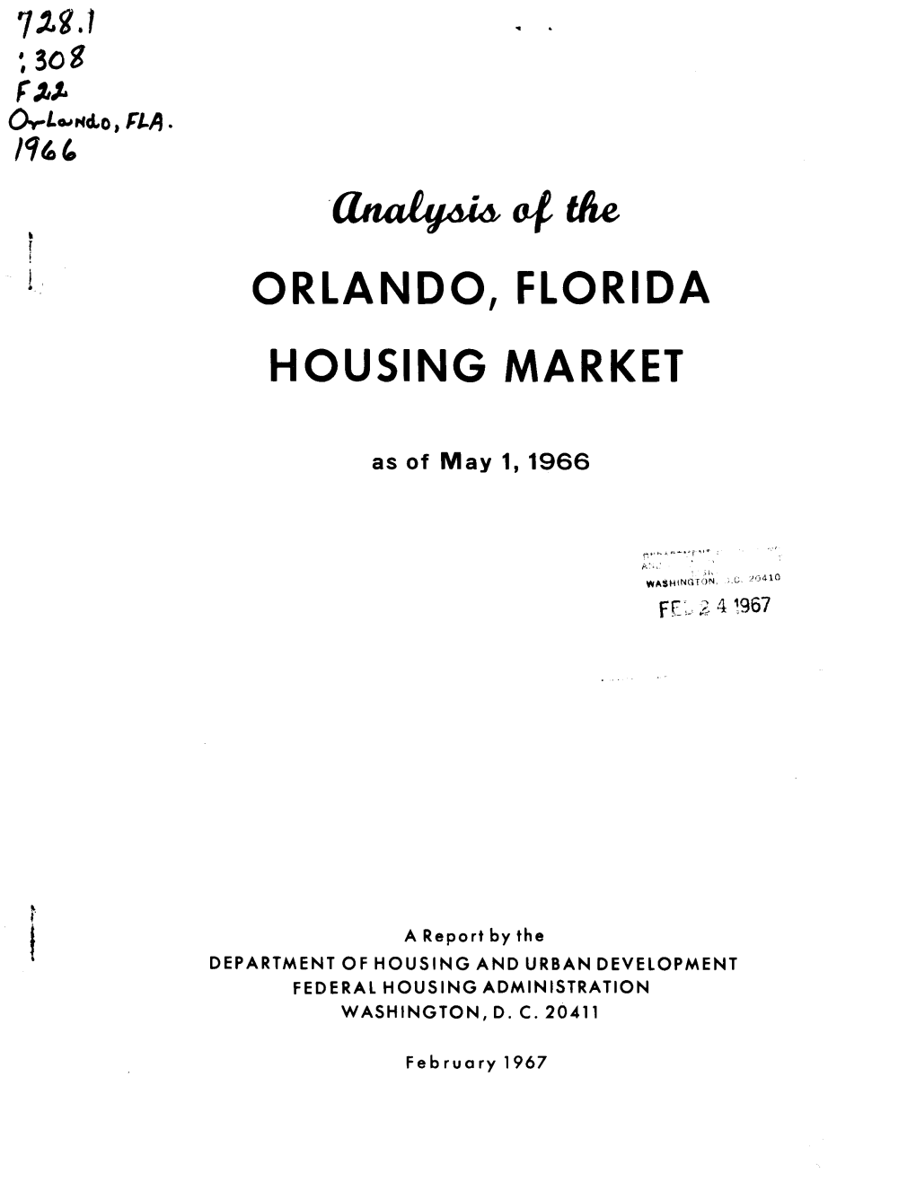 Analysis of the Orlando, Florida Housing Market