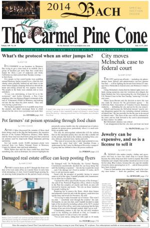 Carmel Pine Cone, July 11, 2014 (Main News)