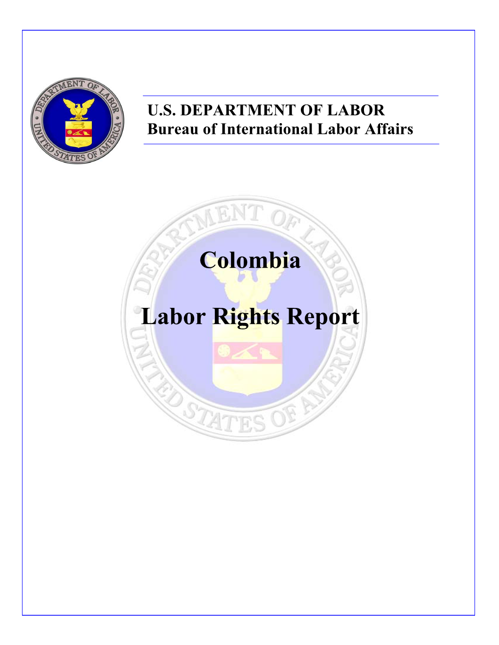 Colombia Labor Rights Report Page 2 I