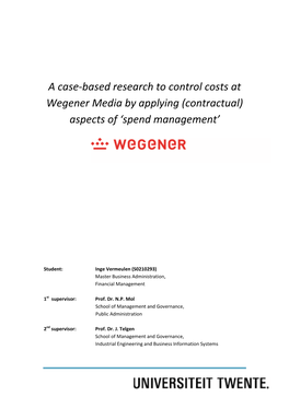 (Contractual) Aspects of 'Spend Management'