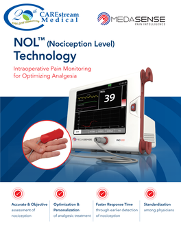NOL™ Technology, the PMD-200™ Is a Non-Invasive and Continuous Pain Monitoring Device