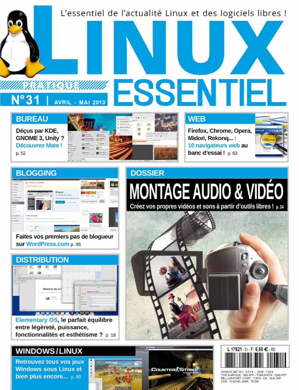 Linux Essentiel N31 : Montage Audio & Video