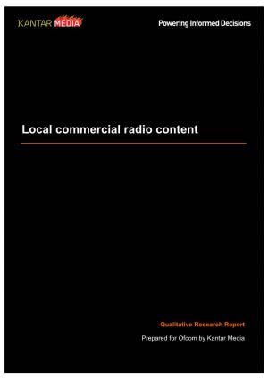 Local Commercial Radio Content