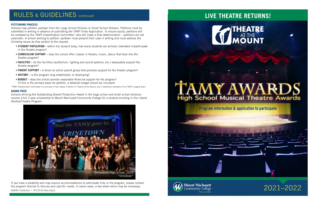 Tamy Brochure (2021-2022)