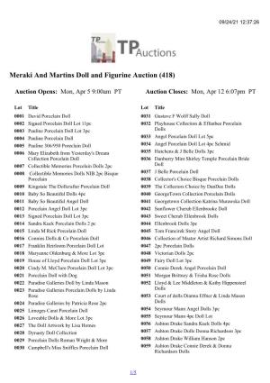 Meraki and Martins Doll and Figurine Auction (418)