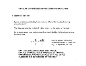 Circular Motion and Newton's Law of Gravitation