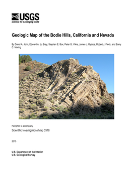 Geologic Map of the Bodie Hills, California and Nevada