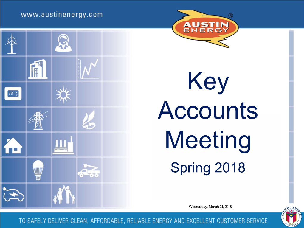 Key Account Customer Meeting – March 2018