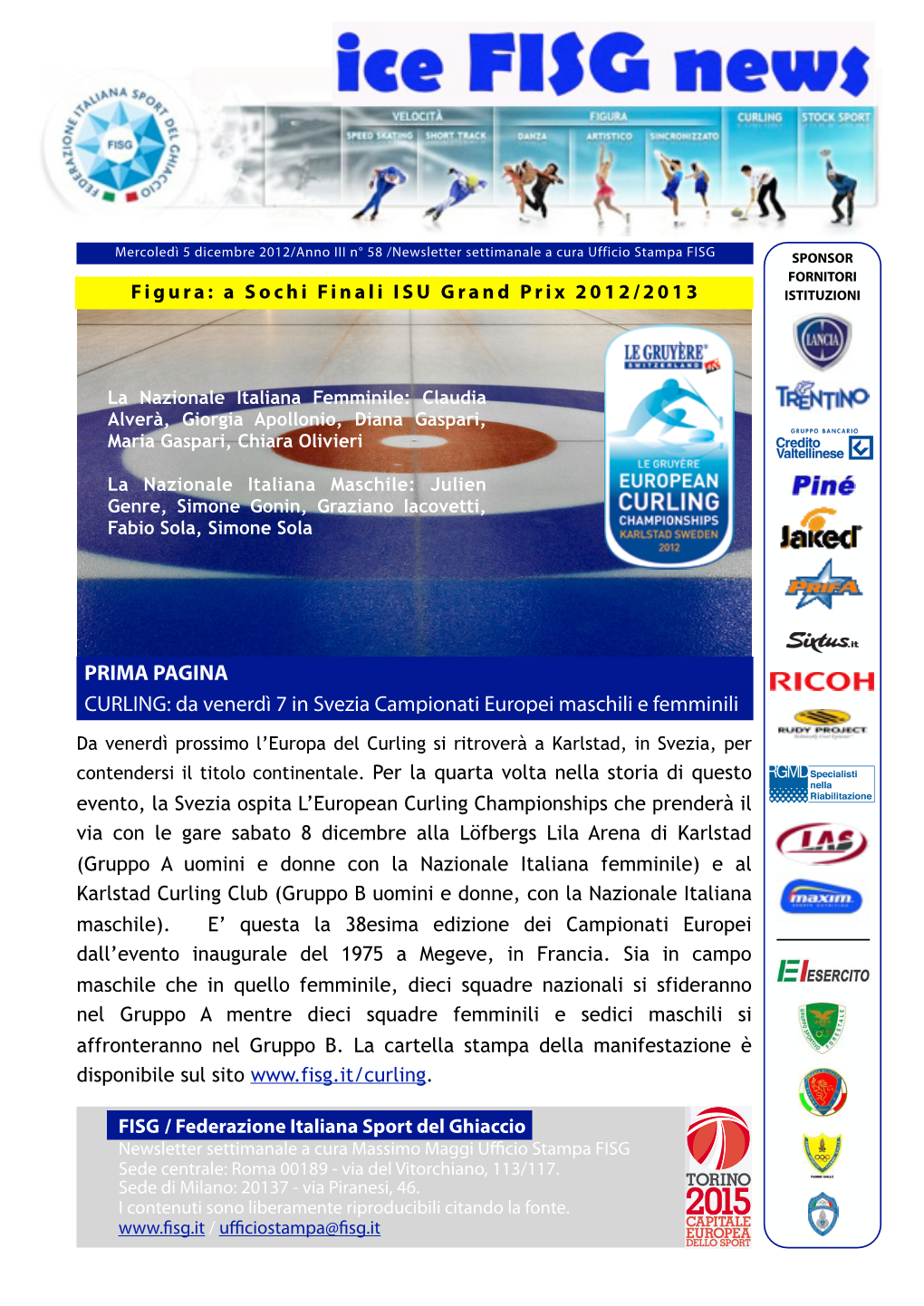 Newsletter Fisg 05-12-12